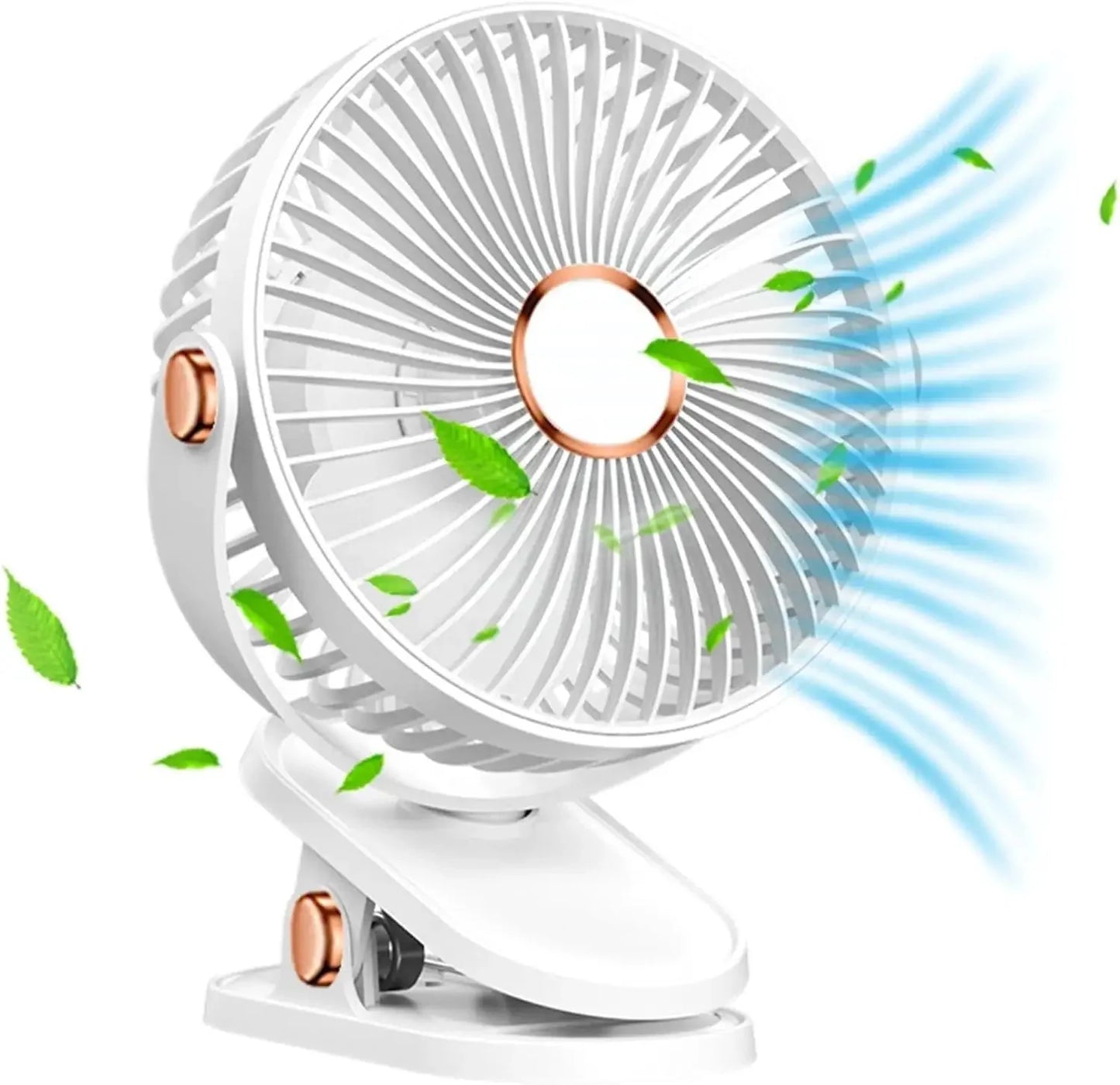USB Rechargeable Desk Fan Telescopic Electric Desktop Fan Height Adjustable Foldable & Portable